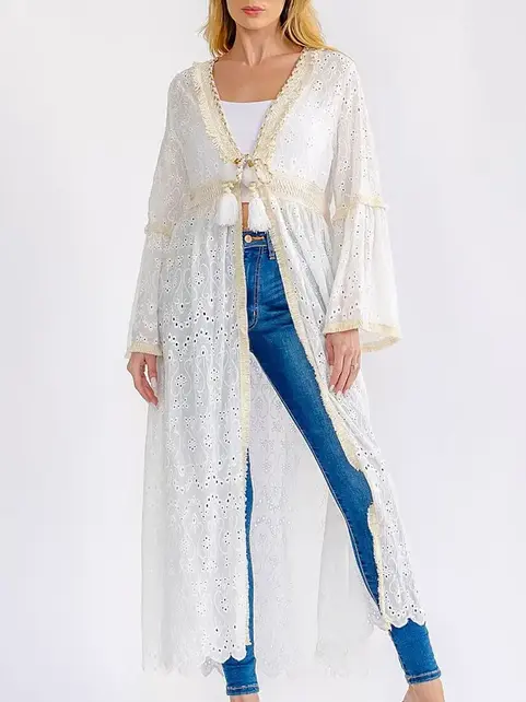 Archie Bell Sleeve Cardigan - Off White