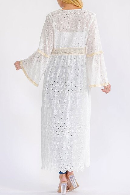 Archie Bell Sleeve Cardigan - Off White