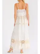 Austin  Tiered Crochet Maxi Dress - Ivory