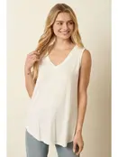 Bamboo V Neck Sleeveless Top