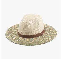 Hadley Multicolor Raffia Hat - Multi Sage Green