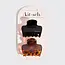 Kitsch Recycled Plastic Medium Puffy Claw Clips 2pc Set- Black/Tort