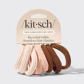 Kitsch Recycled Seamless Hair Elastics 8pc Set- Rosewood