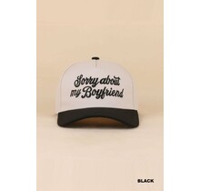 Sorry About My Boyfriend Cap - Black