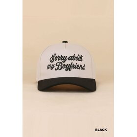 Sorry About My Boyfriend Cap - Black