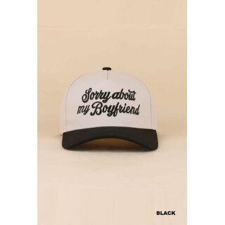 Sorry About My Boyfriend Cap - Black