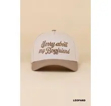 Sorry About My Boyfriend Cap - Ash Mocha