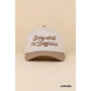 Sorry About My Boyfriend Cap - Ash Mocha