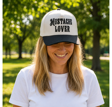 Moustache Lover Cap - Black
