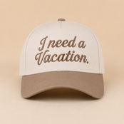 I Need A Vacation Cap - Ash Mocha