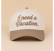 I Need A Vacation Cap - Ash Mocha