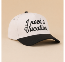 I Need A Vacation Cap - Black