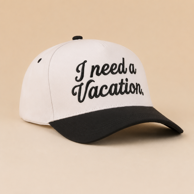 I Need A Vacation Cap - Black