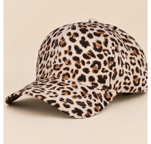 Leopard Pattern Cap - Beige