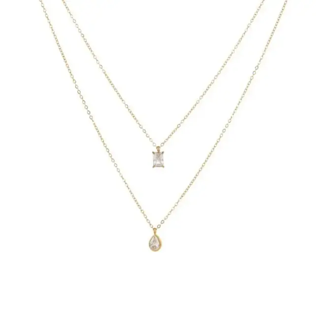 18K Stainless Steel Tarnish Free Layered Necklace | 40NK9688