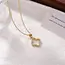 18K Gold Stainless Clover Pendant Necklace, 16 in | 40NK9680