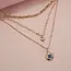 Multi-Layer Heart Sapphire Pendant Necklace | 25N929