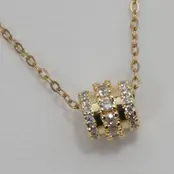 18K Stainless Steel Tarnish Free Barrel Necklace | 40NK9704