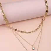 Multi-Layer Ocean Puka Heart Necklace, 16-20 in | 80N680