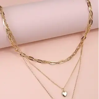 Multi-Layer Ocean Puka Heart Necklace, 16-20 in | 80N680