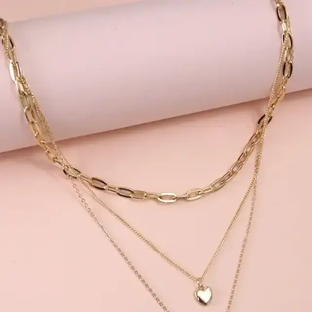 Multi-Layer Ocean Puka Heart Necklace, 16-20 in | 80N680
