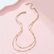 18K Stainless Steel Tarnish-Free Layered Necklace | 40NK9684