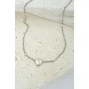 Classic Mini Heart Necklace, 16 in | 47N15737-HEART - Silver