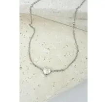 Classic Mini Heart Necklace, 16 in | 47N15737-HEART - Silver