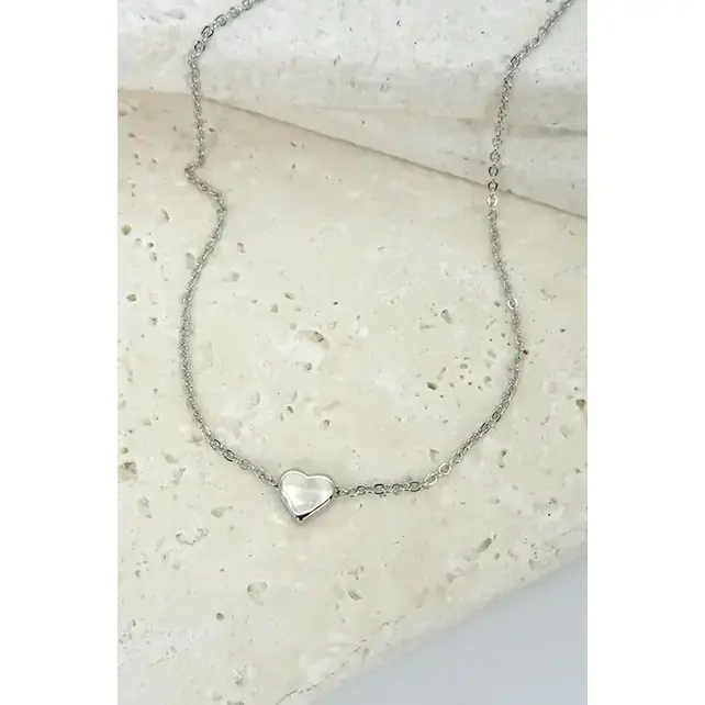 Classic Mini Heart Necklace, 16 in | 47N15737-HEART - Silver