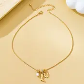 Western Cowboy Boot & Horseshoe Pearl Necklace | 80N93161
