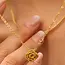 18K Gold Stainless Steel Flower Pendant Necklace | 40NK9545
