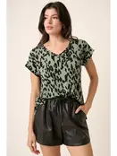 Meena Animal Top - Sage