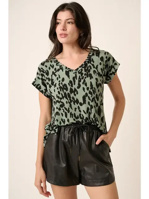 Meena Animal Top - Sage