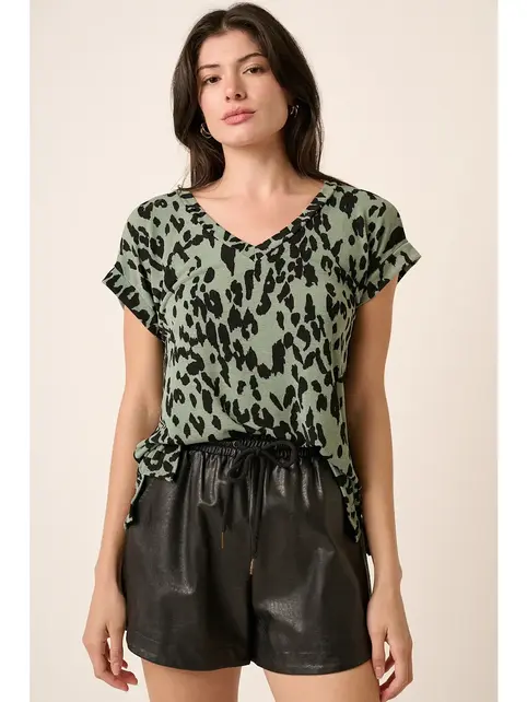 Meena Animal Top - Sage