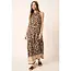 Moiree Flower Border Print Maxi Dress
