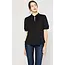 Milan Keyhole Puff Sleeves Blouse - Black