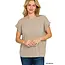 Slub Roll-Up Sleeve Sweater Top