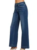 Zenana Dark Wash Wide Leg Denim Jean
