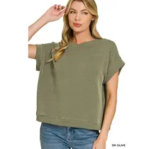 Zemma Corded Rib Knit Top