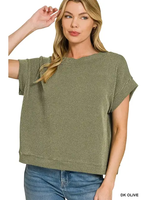 Zemma Corded Rib Knit Top