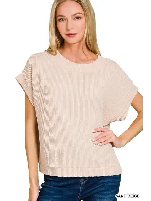 Zemma Corded Rib Knit Top