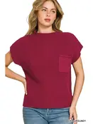 Jalie Mock Sweater - Burgundy