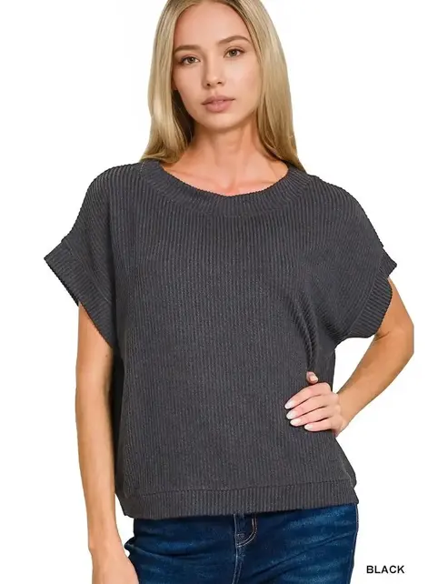 Zemma Corded Rib Knit Top