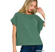Zemma Corded Rib Knit Top