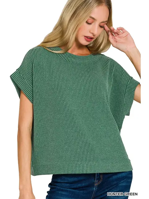 Zemma Corded Rib Knit Top