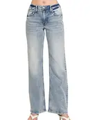 Zenana  Light Washed Straight Leg Denim Jean