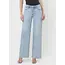 High Rise Trouser Fold Creased Wide Leg Jeans - Comet