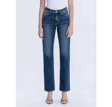 Victoria - High Rise Straight Jeans - Dark