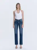Victoria - High Rise Straight Jeans - Dark