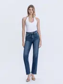 Victoria - High Rise Straight Jeans - Dark